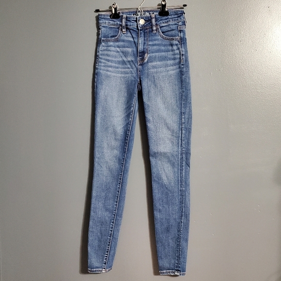 AEO American Eagle Outfitters Hi Rise Jegging Jeans Size 0 - Picture 1 of 8